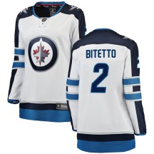 Winnipeg Jets Women's Anthony Bitetto Fanatics Branded Breakaway White Away Jersey