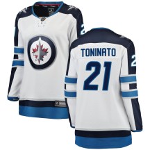 Winnipeg Jets Women's Dominic Toninato Fanatics Branded Breakaway White Away Jersey