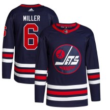 Winnipeg Jets Youth Colin Miller Adidas Authentic Navy 2021/22 Alternate Primegreen Pro Jersey