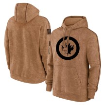 Winnipeg Jets Youth Brown 2023 Salute to Service Club Pullover Hoodie