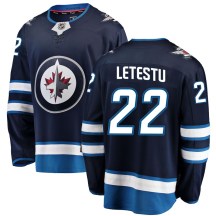 Winnipeg Jets Youth Mark Letestu Fanatics Branded Breakaway Blue Home Jersey