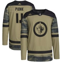 Winnipeg Jets Youth Neal Pionk Adidas Authentic Camo Military Appreciation Practice Jersey