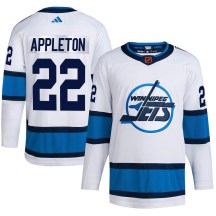Winnipeg Jets Youth Mason Appleton Adidas Authentic White Reverse Retro 2.0 Jersey