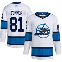 Winnipeg Jets Youth Kyle Connor Adidas Authentic White Reverse Retro 2.0 Jersey