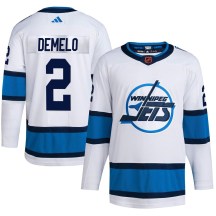 Winnipeg Jets Youth Dylan DeMelo Adidas Authentic White Reverse Retro 2.0 Jersey