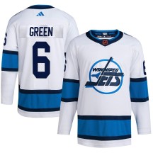 Winnipeg Jets Youth Ted Green Adidas Authentic White Reverse Retro 2.0 Jersey