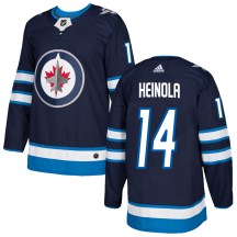 Winnipeg Jets Men's Ville Heinola Adidas Authentic Navy Home Jersey