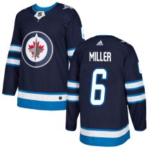 Winnipeg Jets Men's Colin Miller Adidas Authentic Navy Home Jersey