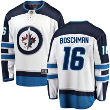 Winnipeg Jets Men's Laurie Boschman Fanatics Branded Breakaway White Away Jersey