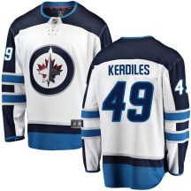 Winnipeg Jets Men's Nic Kerdiles Fanatics Branded Breakaway White Away Jersey