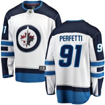 Winnipeg Jets Men's Cole Perfetti Fanatics Branded Breakaway White Away Jersey