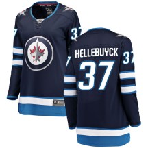 Winnipeg Jets Women's Connor Hellebuyck Fanatics Branded Breakaway Blue Home Jersey