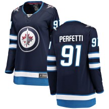 Winnipeg Jets Women's Cole Perfetti Fanatics Branded Breakaway Blue Home Jersey