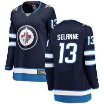 Winnipeg Jets Women's Teemu Selanne Fanatics Branded Breakaway Blue Home Jersey