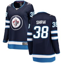 Winnipeg Jets Women's Logan Shaw Fanatics Branded Breakaway Blue Home Jersey