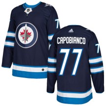 Winnipeg Jets Youth Kyle Capobianco Adidas Authentic Navy Home Jersey