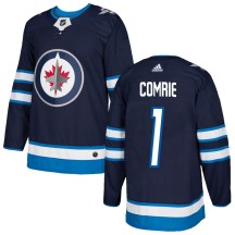 Winnipeg Jets Youth Eric Comrie Adidas Authentic Navy Home Jersey
