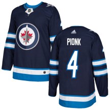 Winnipeg Jets Youth Neal Pionk Adidas Authentic Navy Home Jersey