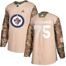 Winnipeg Jets Men's Kyle Capobianco Adidas Authentic Camo Veterans Day Practice Jersey