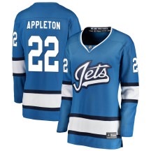Winnipeg Jets Women's Mason Appleton Fanatics Branded Breakaway Blue Alternate Jersey