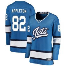 Winnipeg Jets Women's Mason Appleton Fanatics Branded Breakaway Blue Alternate Jersey