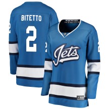 Winnipeg Jets Women's Anthony Bitetto Fanatics Branded Breakaway Blue Alternate Jersey