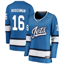 Winnipeg Jets Women's Laurie Boschman Fanatics Branded Breakaway Blue Alternate Jersey