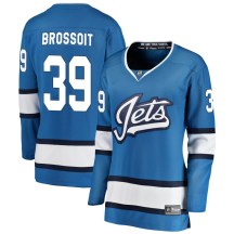 Winnipeg Jets Women's Laurent Brossoit Fanatics Branded Breakaway Blue Alternate Jersey