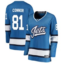 Winnipeg Jets Women's Kyle Connor Fanatics Branded Breakaway Blue Alternate Jersey