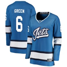 Winnipeg Jets Women's Ted Green Fanatics Branded Breakaway Blue Alternate Jersey