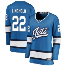 Winnipeg Jets Women's Par Lindholm Fanatics Branded Breakaway Blue Alternate Jersey