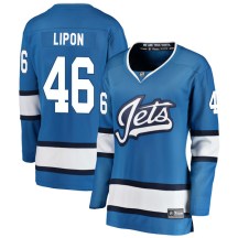 Winnipeg Jets Women's J.C. Lipon Fanatics Branded Breakaway Blue Alternate Jersey