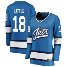 Winnipeg Jets Women's Bryan Little Fanatics Branded Breakaway Blue Alternate Jersey