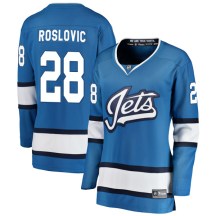 Winnipeg Jets Women's Jack Roslovic Fanatics Branded Breakaway Blue Alternate Jersey