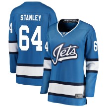 Winnipeg Jets Women's Logan Stanley Fanatics Branded Breakaway Blue Alternate Jersey