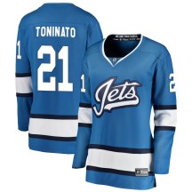 Winnipeg Jets Women's Dominic Toninato Fanatics Branded Breakaway Blue Alternate Jersey