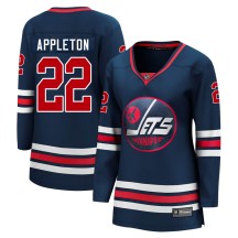 Winnipeg Jets Women's Mason Appleton Fanatics Branded Premier Navy 2021/22 Alternate Breakaway Player Jersey
