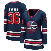 Winnipeg Jets Women's Morgan Barron Fanatics Branded Premier Navy 2021/22 Alternate Breakaway Player Jersey