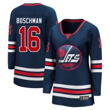 Winnipeg Jets Women's Laurie Boschman Fanatics Branded Premier Navy 2021/22 Alternate Breakaway Player Jersey
