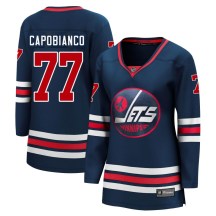 Winnipeg Jets Women's Kyle Capobianco Fanatics Branded Premier Navy 2021/22 Alternate Breakaway Player Jersey