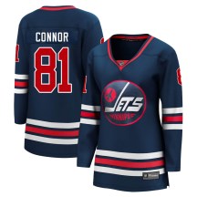 Winnipeg Jets Women's Kyle Connor Fanatics Branded Premier Navy 2021/22 Alternate Breakaway Player Jersey