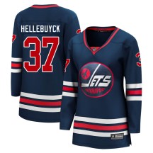 Winnipeg Jets Women's Connor Hellebuyck Fanatics Branded Premier Navy 2021/22 Alternate Breakaway Player Jersey