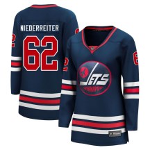 Winnipeg Jets Women's Nino Niederreiter Fanatics Branded Premier Navy 2021/22 Alternate Breakaway Player Jersey