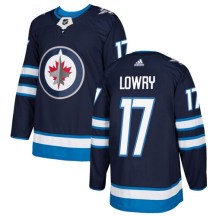 Winnipeg Jets Youth Adam Lowry Adidas Authentic Navy Blue Home Jersey
