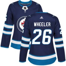 Winnipeg Jets Women's Blake Wheeler Adidas Authentic Navy Blue Home Jersey