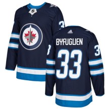 Winnipeg Jets Youth Dustin Byfuglien Adidas Authentic Navy Blue Home Jersey