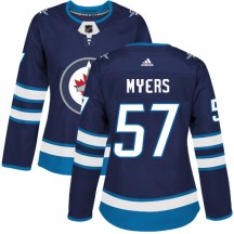 Winnipeg Jets Women's Tyler Myers Adidas Authentic Navy Blue Home Jersey