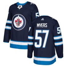 Winnipeg Jets Youth Tyler Myers Adidas Authentic Navy Blue Home Jersey