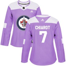Winnipeg Jets Women's Ben Chiarot Adidas Authentic Purple Fights Cancer Practice Jersey