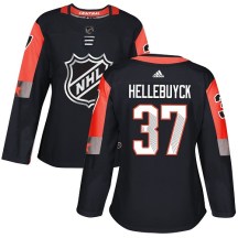 Winnipeg Jets Women's Connor Hellebuyck Adidas Authentic Black 2018 All-Star Central Division Jersey